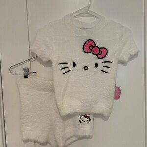 Hello Kitty Fuzzy Sleeper Shorts Set